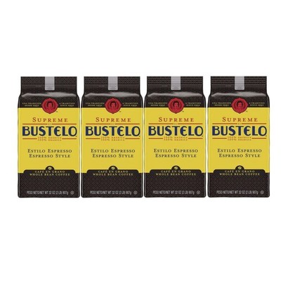 Folgers 21892 Cafe Bustelo 32 oz Bag Whole Bean Coffee - Espresso (4/CT) New