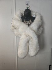 Women Fancy Fluffy faux fur shawl Elegant Bridal Wedding Warm Fur Wrap Scarves