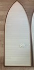 Pair of mid-century modern cathedral arch mirrors with beveled glass — photo 2