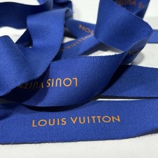 Louis Vuitton 1/2  x 96  Blue Ribbon With Orange Lettering Designer
