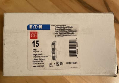 Eaton Cutler-Hammer CHFN115DF 15 amp Arc/Ground fault dual function breaker PIG