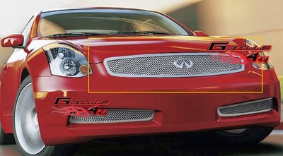 Fits 2003-2007 Infiniti G35 Coupe Only Stainless Steel Mesh Grille Insert