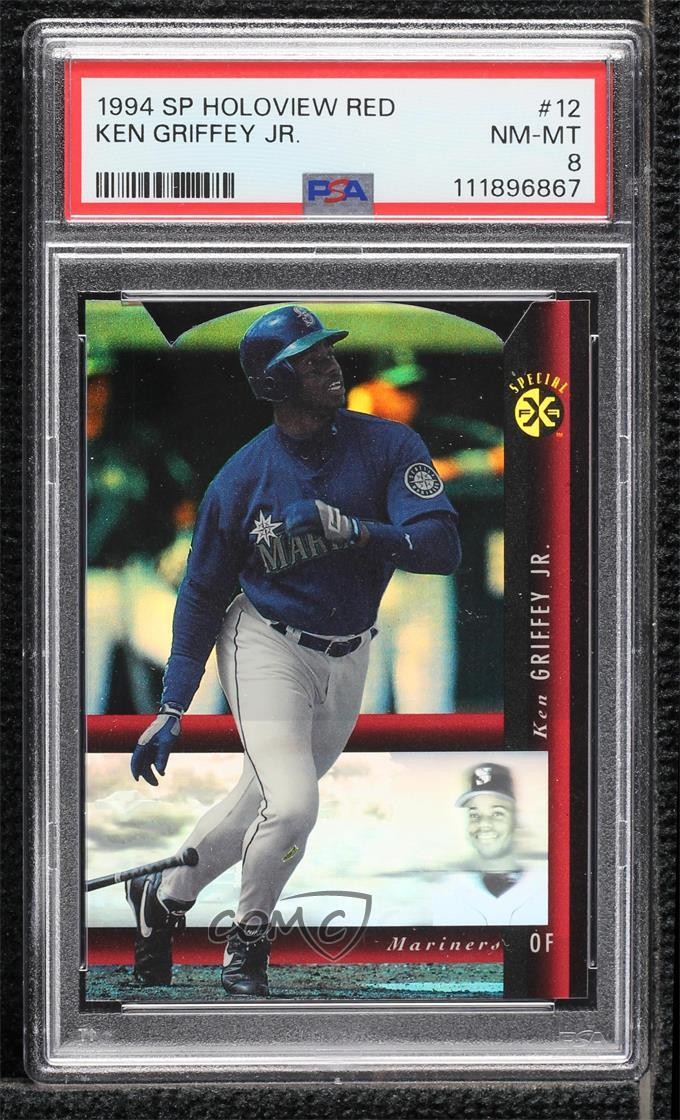1994 Upper Deck SP Holoview Special FX Die-Cut Ken Griffey Jr #12 PSA 8 HOF uk2