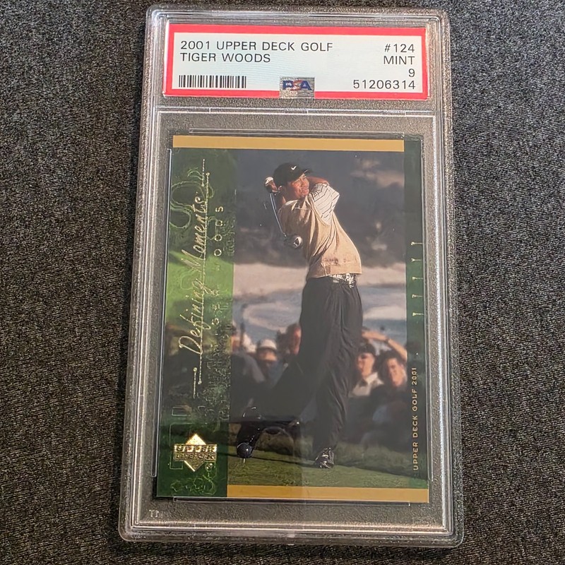 2001 Upper Deck Tiger Woods #124 PSA 9 Mint Golf Card