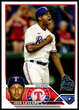 2023 José Leclerc Topps Update Series Baseball #US59 Texas Rangers