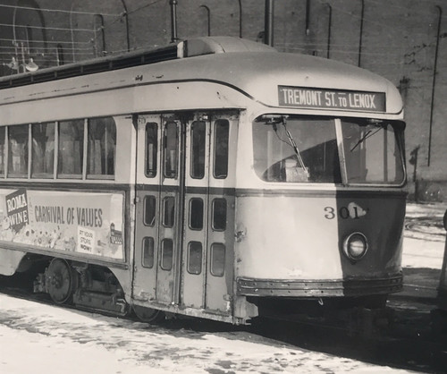 Boston Elevated Railway BERy #3017 Interurban Streetcar Trolley Photo Tremont St