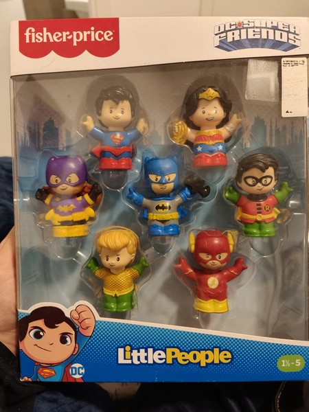 FISHER-PRICE LITTLE PEOPLE DC SUPER FRIENDS FIGURE 6 PACK Batman Superman Flash