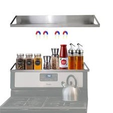 Magnetic Stove top Shelf, 304 Stainless Steel Spice Rack Over the Stove, Adju...