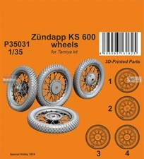SPHP35031P 1:35 Special Hobby Zundapp KS 600 Wheels (TAM kit)