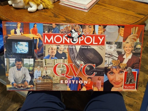Vtg. Monopoly QVC Edition 1999 Board Game Hasbro New Open Box Sealed Inside Bags