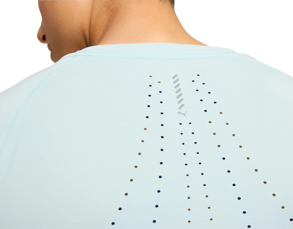 Camiseta para correr Puma Cloudspun para mujer azul manga larga correr que absorbe la humedad correr Foto 4 de 4