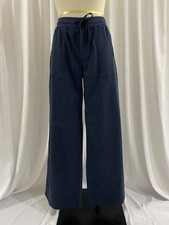 Splendid Women's Wide Leg Cotten Pants NWT Casual Khaki Navy