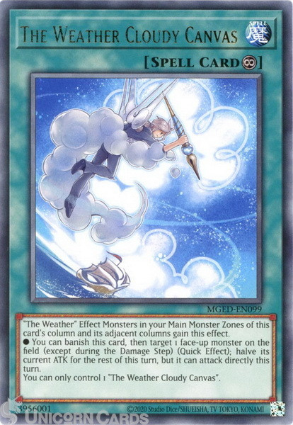 MGED-EN099 The Weather Cloudy Canvas Rare UNL Edition Mint YuGiOh Card