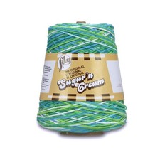 Lily Sugar  n Cream Cotton Cone Yarn, 14 oz 400 g , Emerald Energy Ombre, 1 Cone