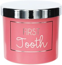 Pavilion Gift Company First Tooth Pink Baby Girl Keepsake Box