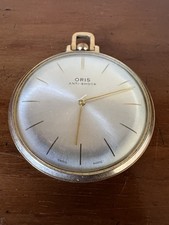 Vintage Oris Anti Shock Hand Winding Pocket Watch Good Working Order Swiss Made