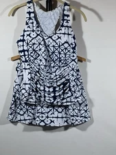 Swimsuit Halter Tankini Top and Skort Bottom Set Womens Medium Bathing Suit