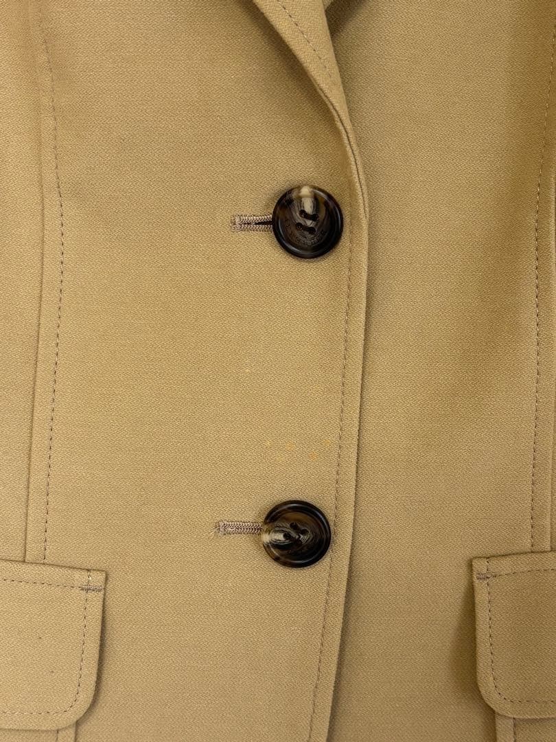 Burberry London Coat Outerwear Logo Embroidered Beige Size 44 For Women thumbnail 19