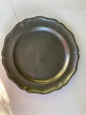 ANCIEN GRAND PLAT EN ÉTAIN TRI…