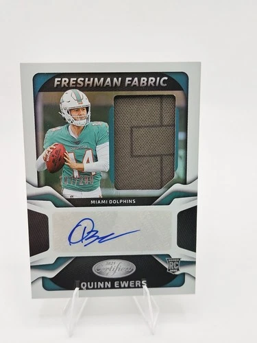 2025 Panini Certified Quinn Ewers Dophins Freshman Fabric RC RPA #FBC-QES /299