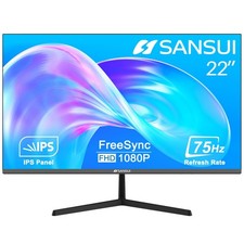 Monitor 22 Inch IPS 75Hz FHD 1080P HDMI VGA Ports Computer Monitor Ultra-Thin