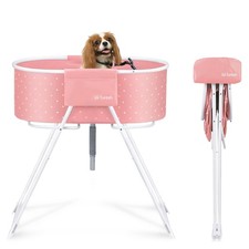 Portable Foldable Dog Bathtub for Small  Medium Dogs Pink  Lightweight al...