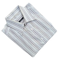 GUCCI Striped Dress Shirt Men's Size 43 17 Made in Italy US Large Vintage