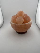 Himalayan Salt Lamp Fire Bowl Natural Salt Rock No Cablebor Light.