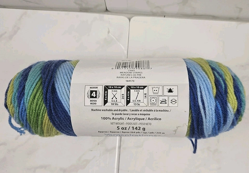 Bernat Super Value Yarn Meadow Stripes 5 Oz NEW - Image 4 of 4