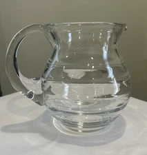 7” Beehive Clear Heavy Glass Ribbed 48 oz. Pitcher