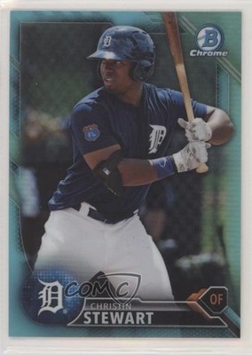 2016 Bowman Draft Chrome Top Prospects Sky Blue Refractor Christin Stewart 1z4