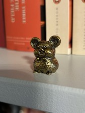 Chubby Brass Mouse - Gift Idea - Home Decor Desk Decor for Office