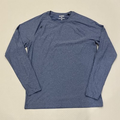 Rhone Shirt Mens Medium Blue Reign Long Sleeve Performance Stretch Athleisure