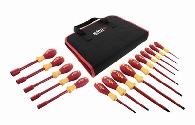 Wiha 15 Piece Soft Finish Insulated Screwdriver Set 32190