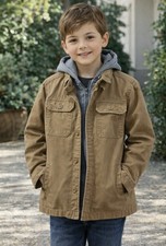 Ring Of Fire BOYS jacket With Mock Hoodie Size M Zippered NEVER WORN