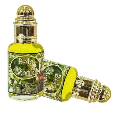 INDRA SUGANDH BHANDAR Bela Motia Attar 12ml Roll On Mogra Alcohol Free