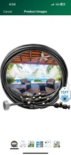 Misters for Outside Patio 75FT 23 Mist Nozzles+3/4" Brass Adapter Garden Cooling