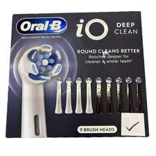 Oral-B iO Deep Clean Replacement Toothbrush Head, 9-count