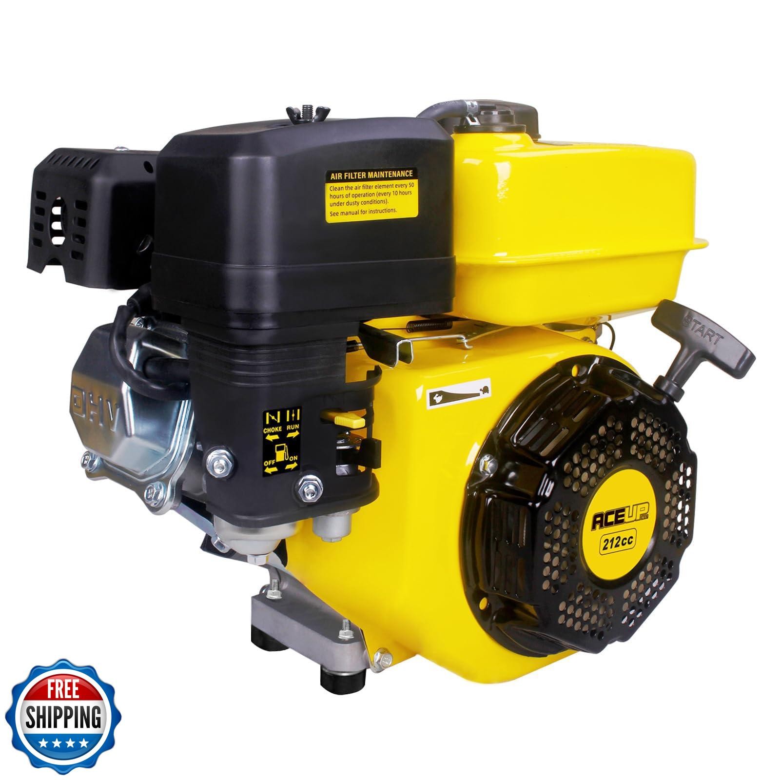 Aceup Energy 7HP 212cc Gas Engine Horizontal Shaft, 4 Stroke OHV 