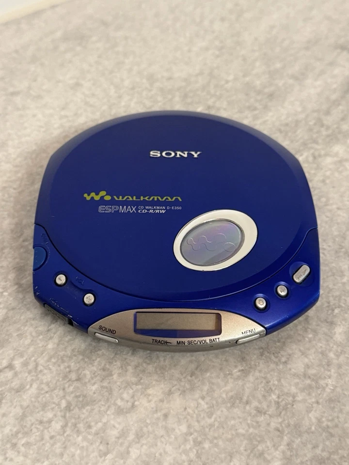2000s Sony Walkman D-E350 ESP MAX Blue Portable CD Player - Working! - Image 2 of 4