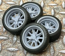 Resin 21/20 Inch “Halibrand Eleanor ” Model car Wheels/Tires 1/24 Scale