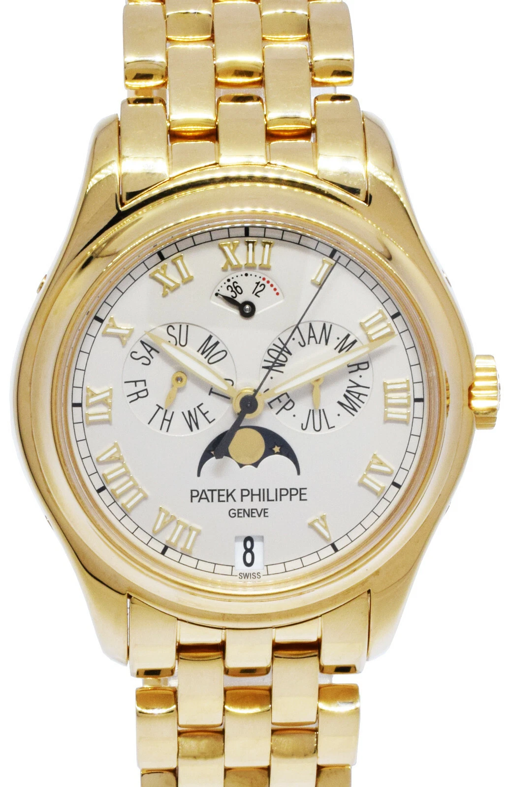 Patek Philippe — Patek Philippe Annual Calendar Moon 18k Yellow Gold Mens 37mm Watch 5036/1J