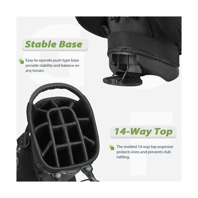 GoHimal 14-Way Golf Stand Bag, Golf Bag with Stand - Lightweight