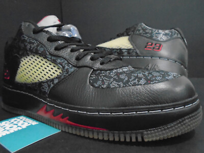 NIKE AIR JORDAN FORCE V 5 LOW AJF RETRO FUSION OG BLACK FIRE RED 325331-001 10.5