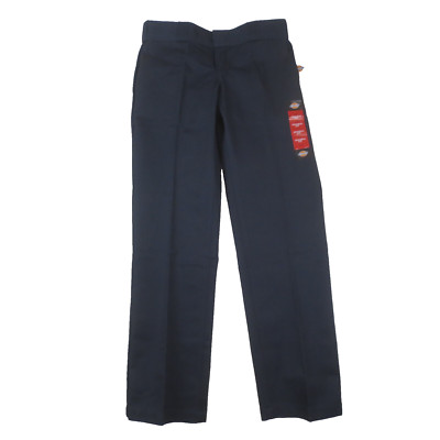 Dickies Pants Womens 2 Navy 774 Original Fit Straight Leg Mid Rise Workwear