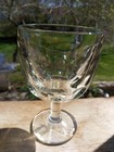 Vtg 1970's NO Logo Beer Thumbprint Big Goblet Stem Glass FLAW Bar Mancave 8 oz