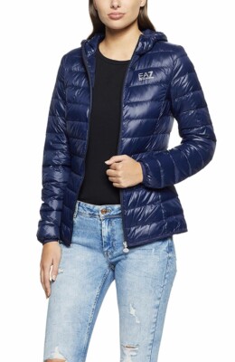 Leichte Daunenjacke Damen EA7 Emporio Armani mit Kapuze Größe XL