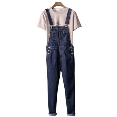 denim cargo jumpsuit