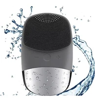 Silicone Rechargeable Sonic Face Cleansing Brush Skin Massager, IPX7 Waterproof