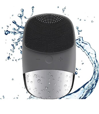 Silicone Rechargeable Sonic Face Cleansing Brush Skin Massager, IPX7 Waterproof